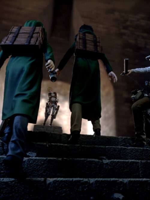 Attack On Titan The Basement Trio Mikasa & Armin & Eren GK Resin Statue