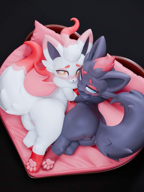 Black & White Zorua GK Resin Statue
