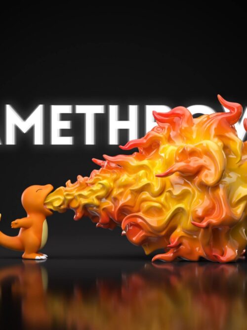Charmander Flamethrower GK Resin Statue