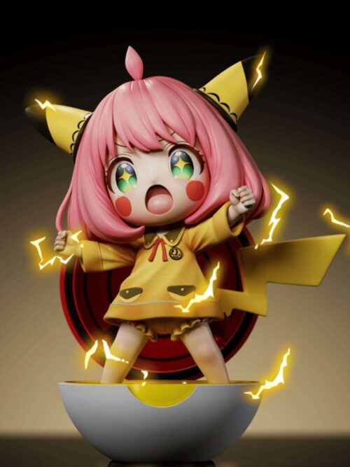 Anya Cosplay Pikachu GK Resin Statue