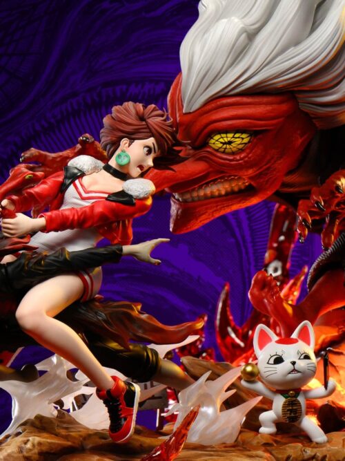 Dandadan Takakura Ken & Momo Ayase & Turbo Granny Chase GK Resin Statue