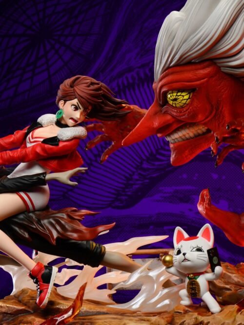 Dandadan Takakura Ken & Momo Ayase & Turbo Granny Chase GK Resin Statue
