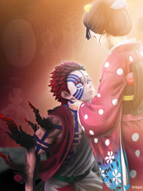 Demon Slayer Akaza & Koyuki GK Resin Statue