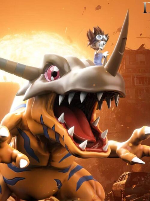 Digimon Generation 1 Riding Posture Series #4 Greymon & Yagami Taichi GK Resin Statue