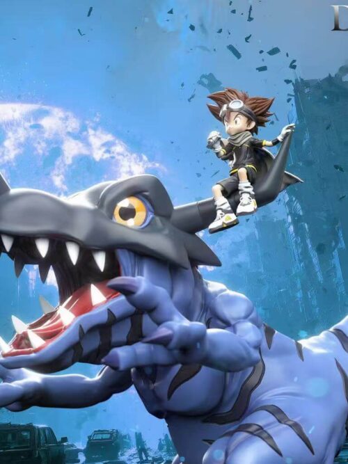 Digimon Generation 1 Riding Posture Series #4 Greymon & Yagami Taichi GK Resin Statue