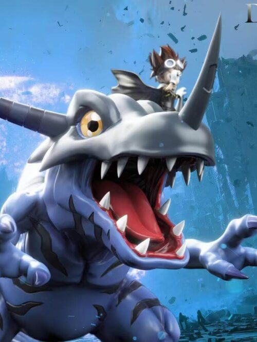 Digimon Generation 1 Riding Posture Series #4 Greymon & Yagami Taichi GK Resin Statue