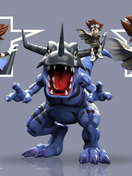 Digimon Generation 1 Riding Posture Series #4 Greymon & Yagami Taichi GK Resin Statue
