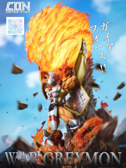 Digimon Light Sculpture Scene Series #1 War Greymon Gaia Energy Cannon GK Resin Statue