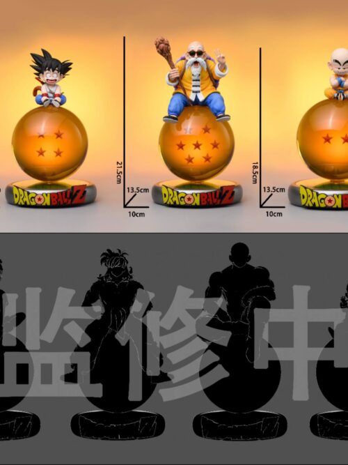 Dragon Ball Sitting Bead Series Goku & Kuririn & Master Roshi GK Resin Statue