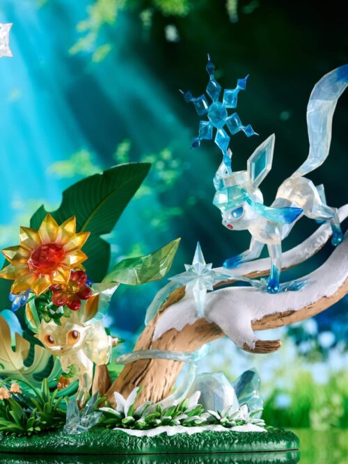 Frost-Flower Reverie Terastal Eevee Statue GK Resin Statue