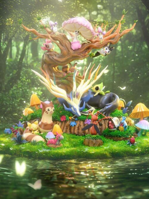 Grass Type Sleeping Xerneas GK Resin Statue