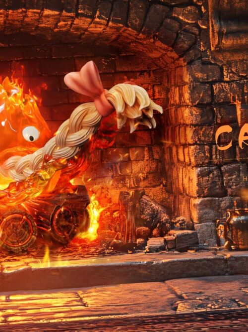 Hair-Eating Calcifer Statue GK Resin Statue