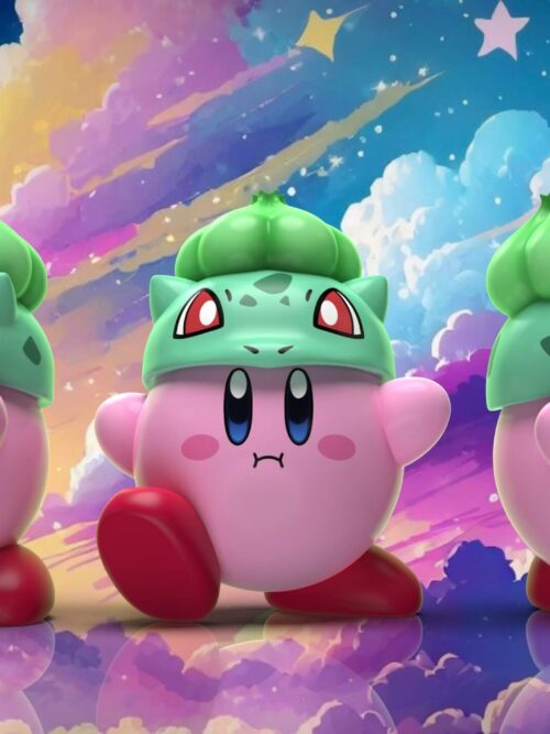 Kirby Kirby COS Squirtle & Charmander & Bulbasaur GK Resin Statue