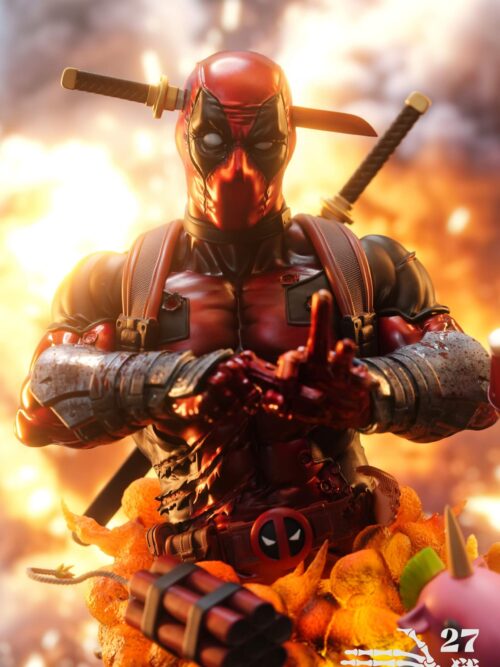 Marvel 1/3 Scale Bust Series Deadpool GK Resin Statue
