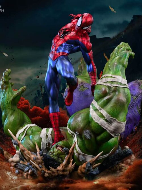 Marvel MQ065 Spider Man vs Hulk GK Resin Statue