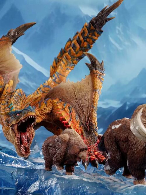 Monster Hunter Standard Tigrex Snow Mountain Base GK Resin Statue