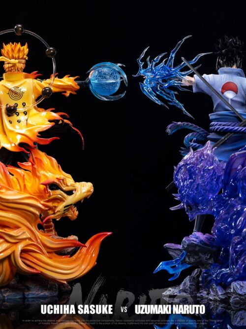 Naruto Light Sculpture Series Uzumaki Naruto & Uchiha Sasuke GK Resin Statue