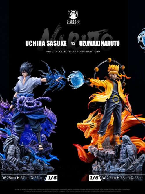 Naruto Light Sculpture Series Uzumaki Naruto & Uchiha Sasuke GK Resin Statue