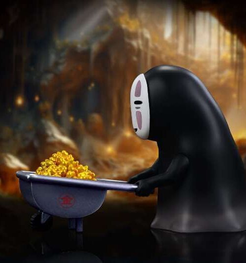 No Face man Carrying Bricks and Gold GK Resin Statue