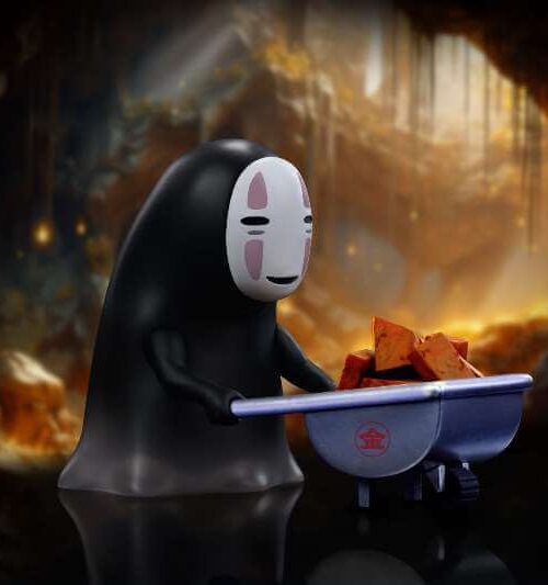 No Face man Carrying Bricks and Gold GK Resin Statue