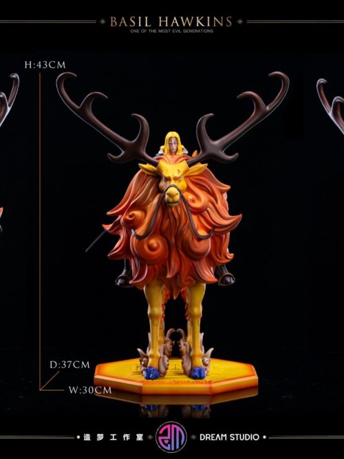 One Piece Onigashima Deer-Riding Basil Hawkins GK Resin Statue