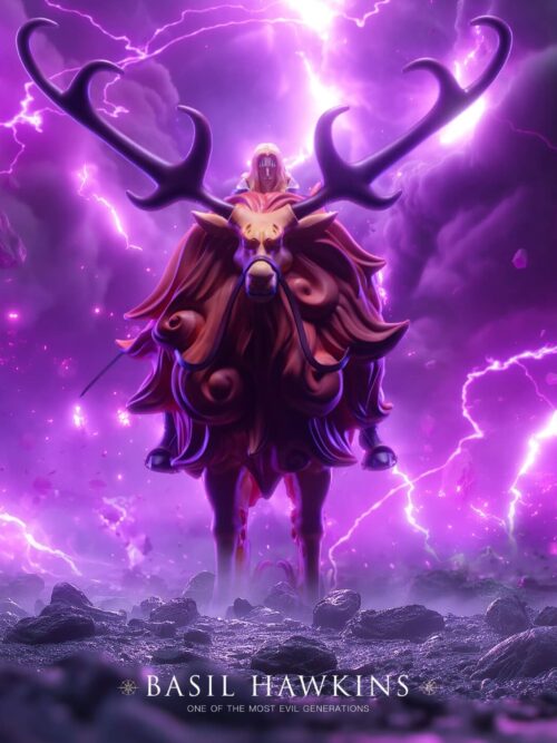 One Piece Onigashima Deer-Riding Basil Hawkins GK Resin Statue