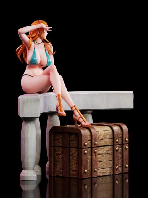 One Piece Seated Nami GK Resin Statue