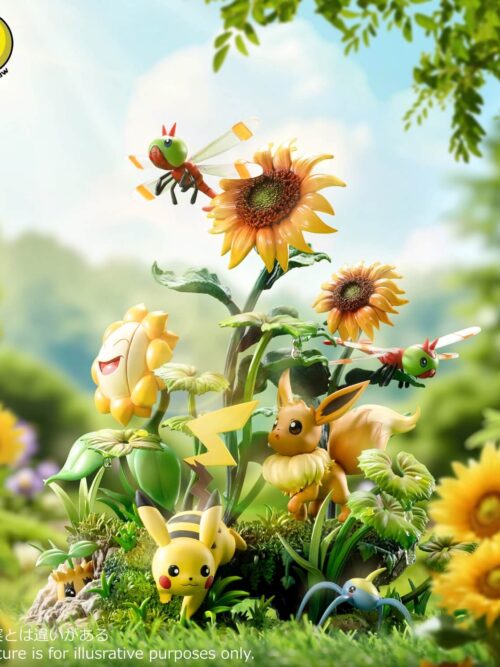 Pokémon Nature Series Eevee #5 Eevee and Pikachu Scene GK Resin Statue
