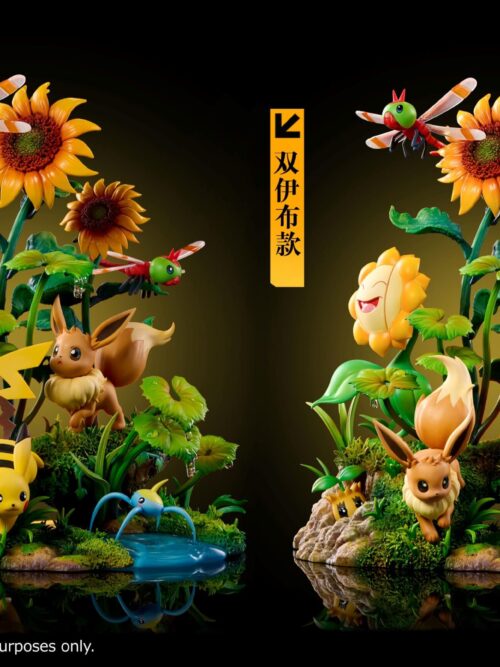 Pokémon Nature Series Eevee #5 Eevee and Pikachu Scene GK Resin Statue