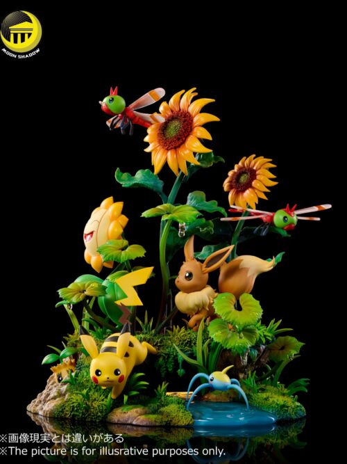 Pokémon Nature Series Eevee #5 Eevee and Pikachu Scene GK Resin Statue