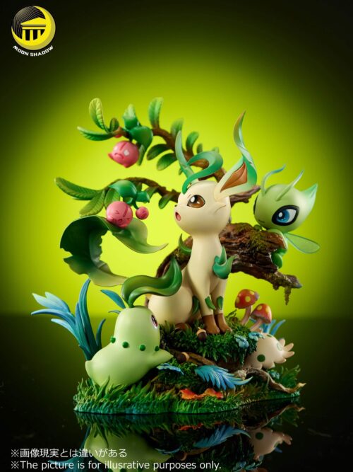 Pokémon Nature Series Leafeon & Celebi & Chikorita & Shroomish & Cherubi Natural Scene GK Resin Statue