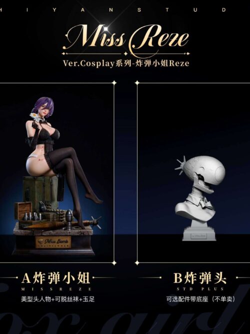 Reze Cosplay Miss Bomb GK Resin Statue
