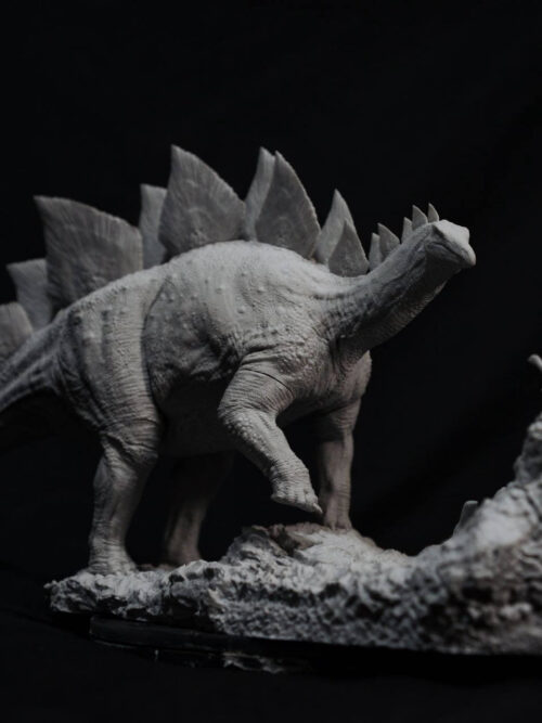 “Roadkill” Stegosaurus Stenops 1/18 Scale Diorama GK Resin Statue