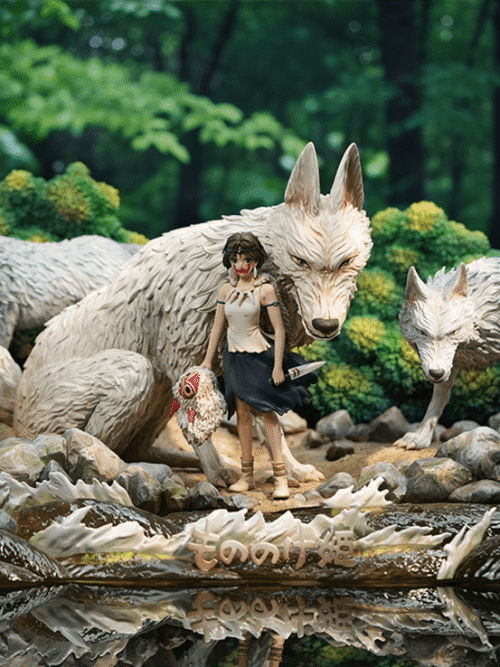 San & Wolf Pack GK Resin Statue