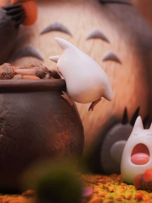 Totoro Eating an Acorn GK Resin Statue