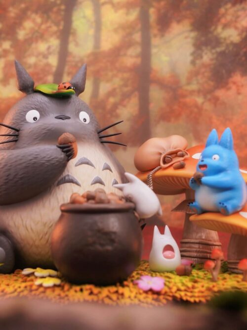 Totoro Eating an Acorn GK Resin Statue