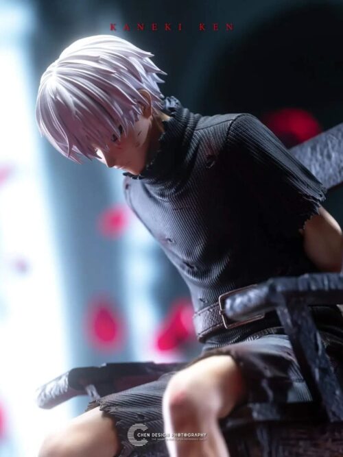 White-Haired Boy on the Chair GK Resin Statue