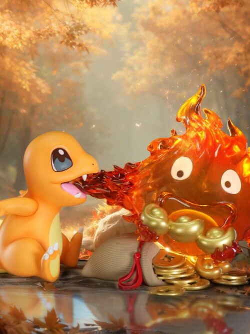 Charmander × Calcifer Crossover Fortune Flames Diorama GK Resin Statue