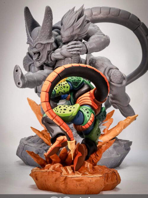 Vegeta vs. Semi-Perfect Cell GK Resin Statue