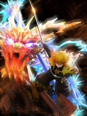 Zenitsu Agatsuma Flaming Thunder God - POP.ART Studio - Detail View 1