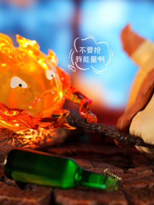 Calcifer & Heen Playful Scuffle - LongMeow Studio - Collectible Figure Main View