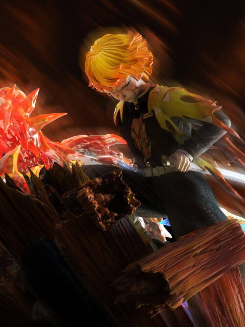 Zenitsu Agatsuma Flaming Thunder God - POP.ART Studio - Detail View 14