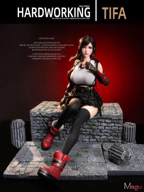 Hardworking Tifa 1/4 Scale Articulated Silicone Figure - Mogu Studio - Collectible Figure Main View