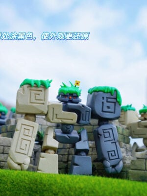 Golem Family Set Stone, Dark, & Mixed Golem - YaoMu Studio - Collectible Figure Main View