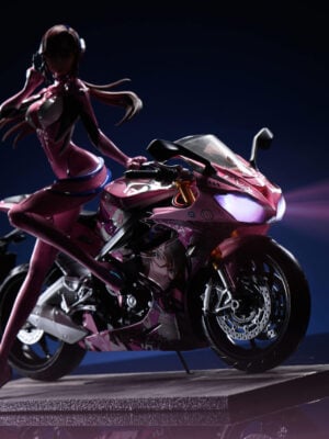 Motorcycle Girl Series #3 Mari Makinami Illustrious - SX Studio - Detail View 1