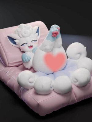 Alolan Vulpix - SpiritDemon Studio - Detail View 1