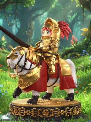 bec4e8k0v6th8wn5h2wv509g3gn83jv7 Year of the Horse Golden Knight Girl Anya Forger - TDR Studio - Collectible Figure Main View