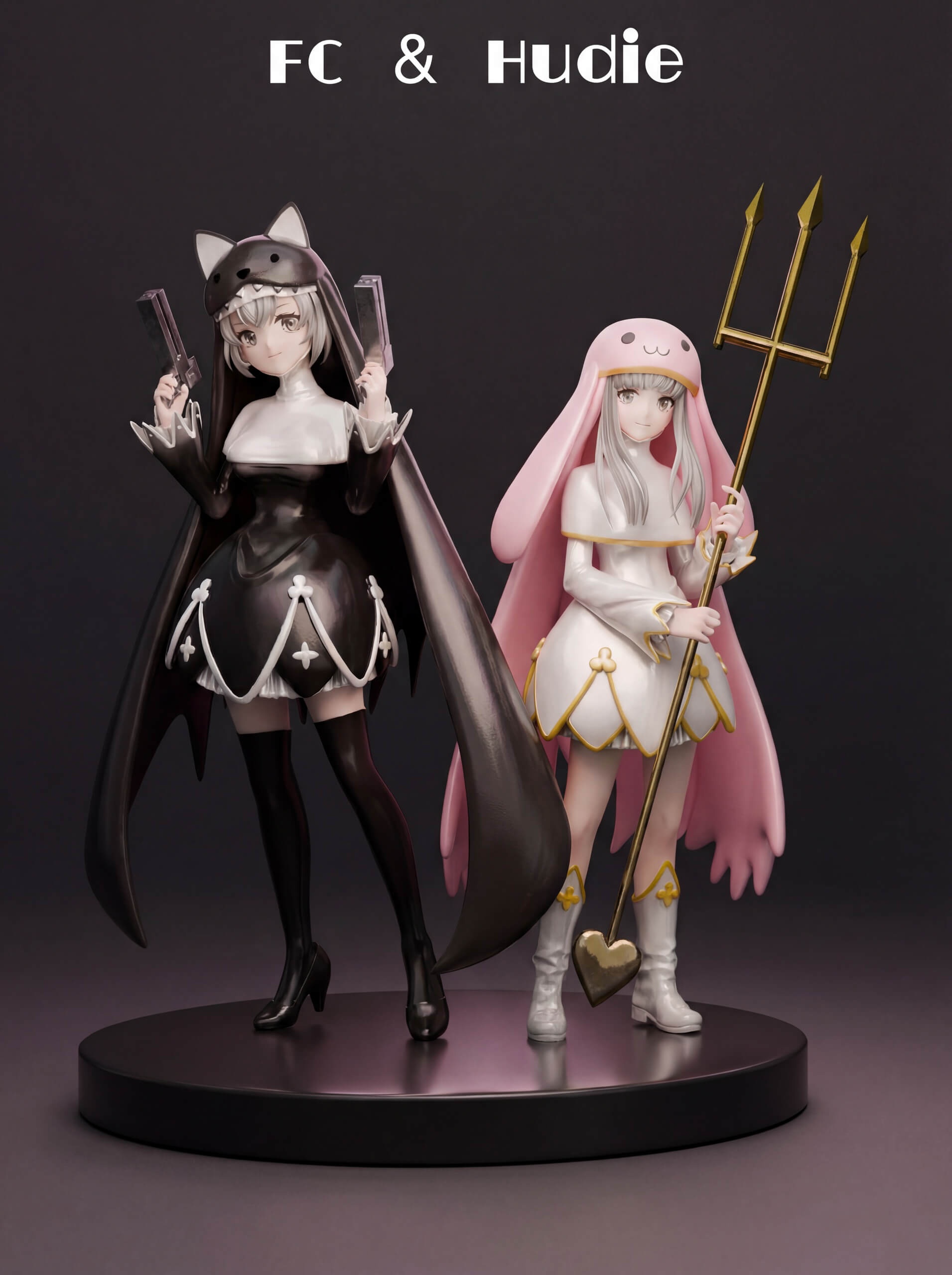 Sistermon Blanc & Sistermon Noir - FC Studio & Hudie Studio - Featured Image Sistermon Blanc & Sistermon Noir - FC Studio & Hudie Studio - Collectible Figure Main View