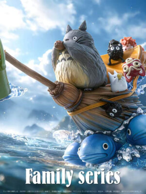 Desktop Series Vol. 09: Magic Broom Hayao Miyazaki & Boh & Ponyo & Calcifer - Collectible Figure Main View