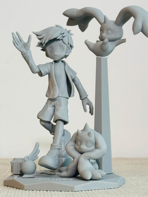 Wallace & Terriermon & Lopmon GK Resin Statue